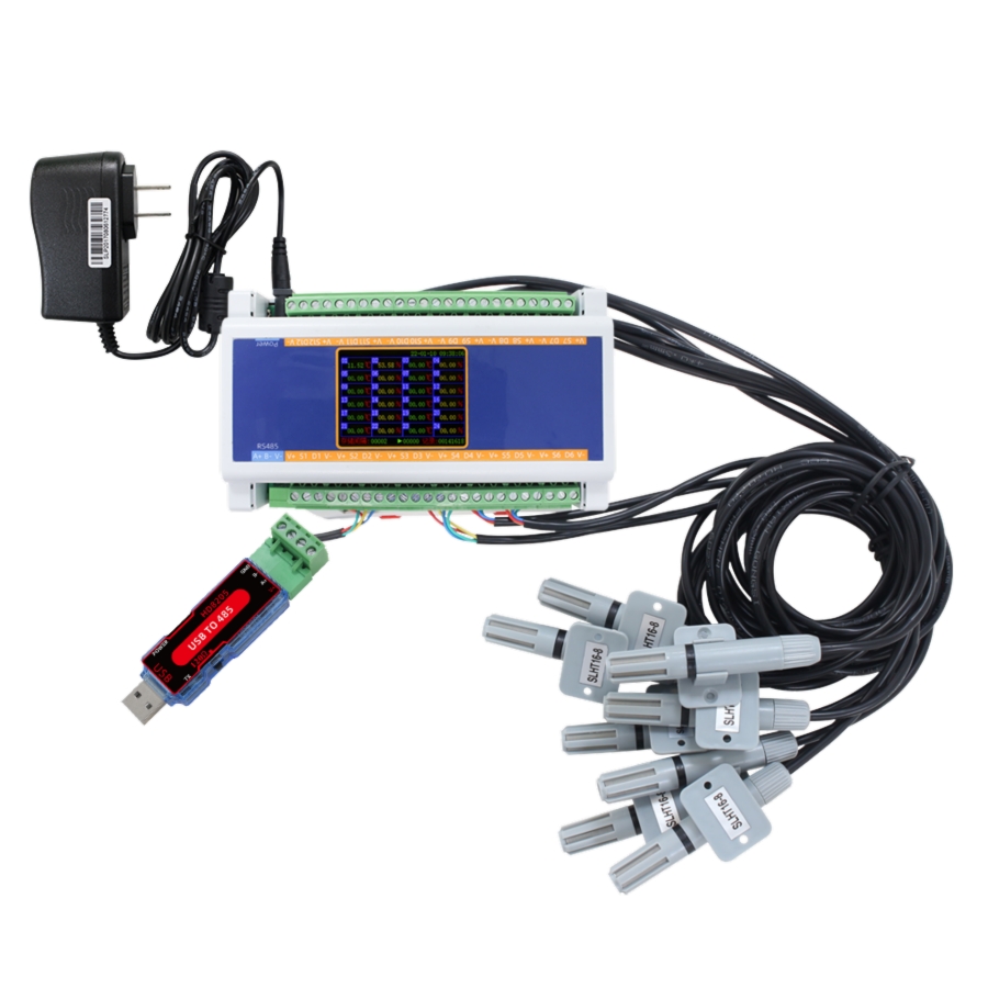 12-channel temperature and humidity recorder