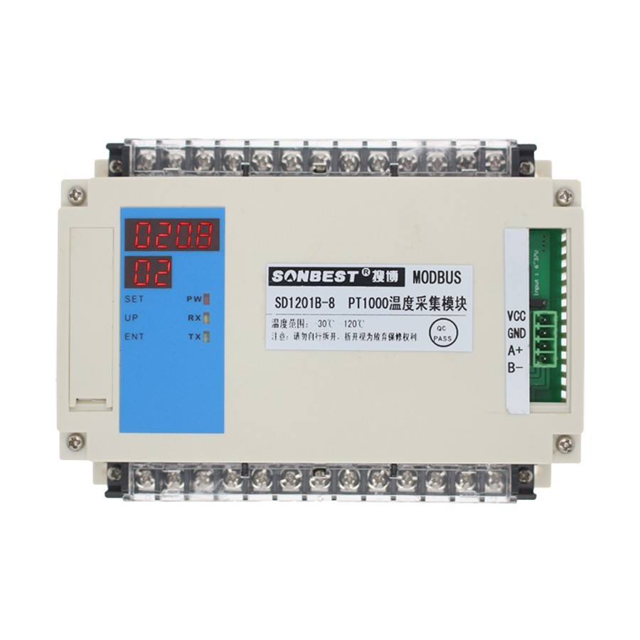 <b>SD1201B-8  Octal PT100 temperature acquisition module</b>