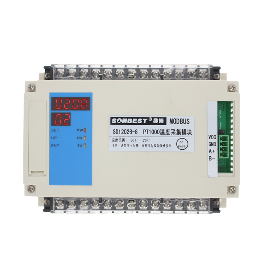 8-channel RS485 interface PT1000 temperature centralized acqu