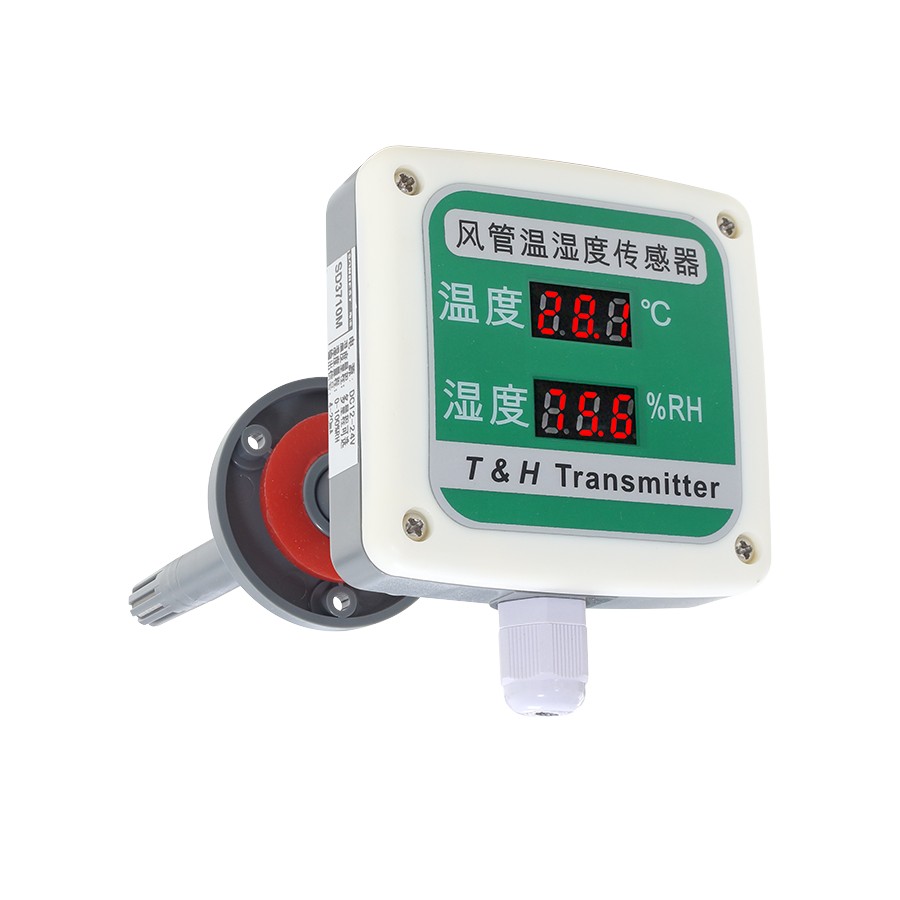 LED pipe temperature and humidity sensor current output