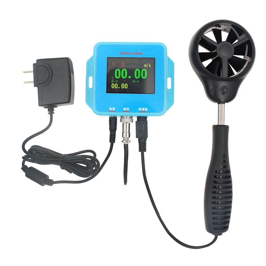 External probe blade type wind speed transmitter