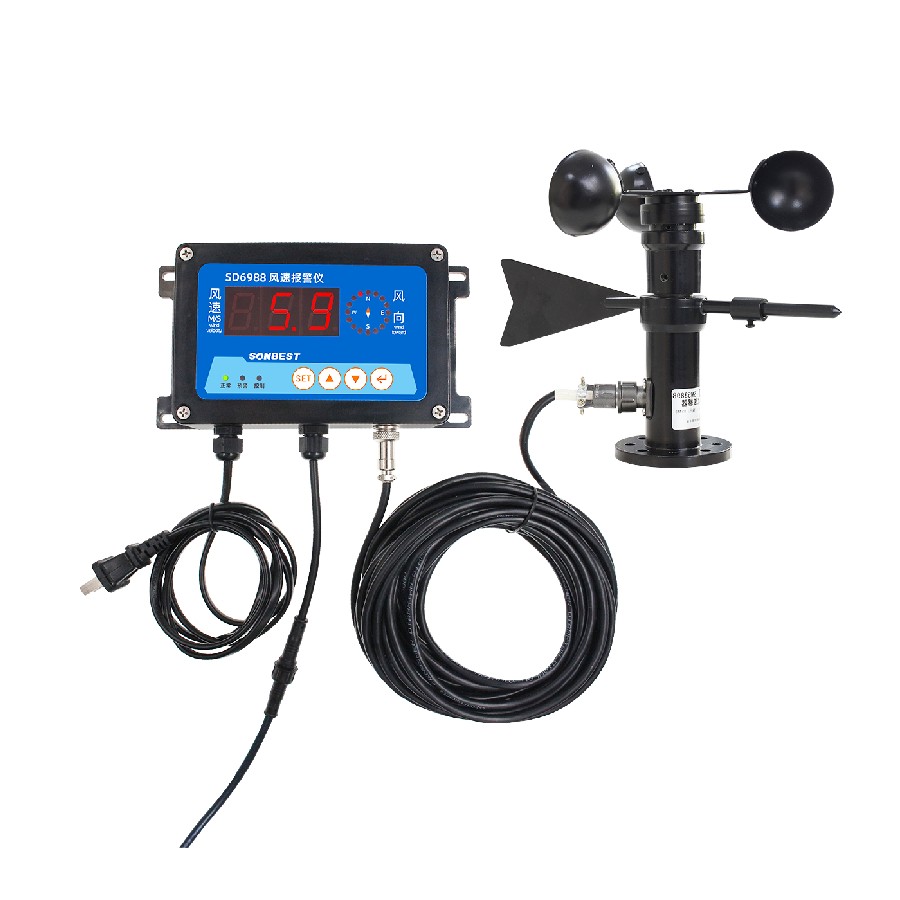 LED Display Protective Wind Speed and Direction Alarm