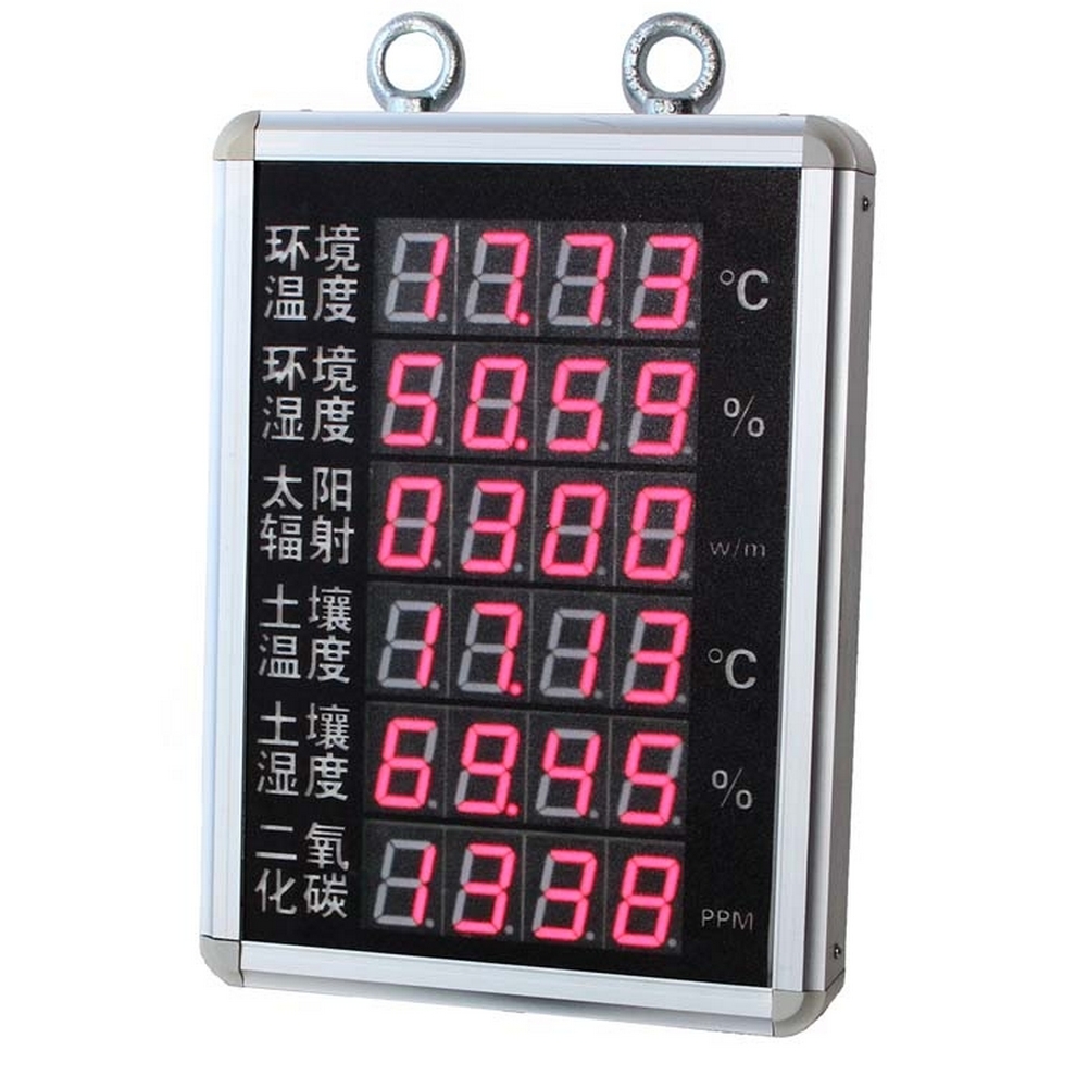 LED display temperature and humidity, CO2, soil moisture temp