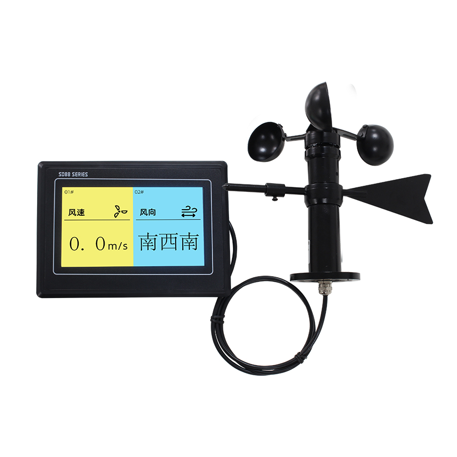 <b>Color screen wind speed and direction display instrument</