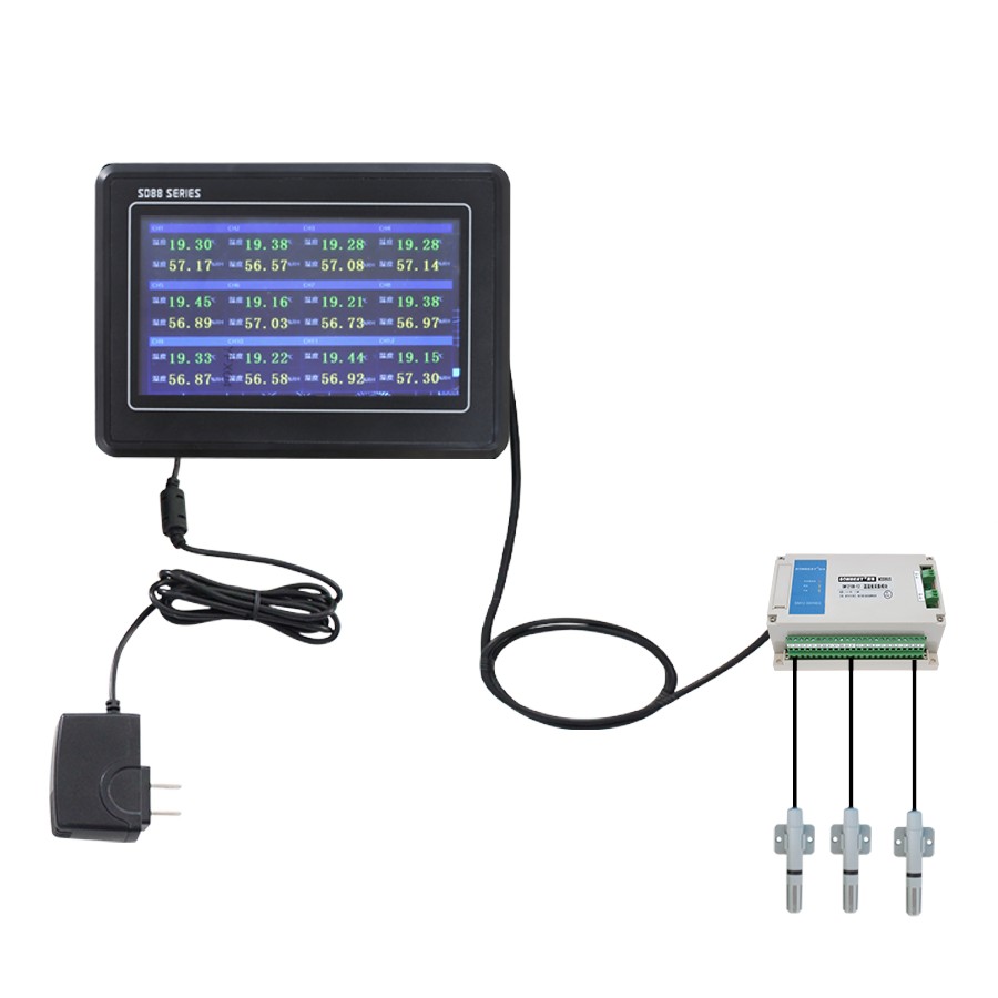 12 channel temperature and humidity display instrument