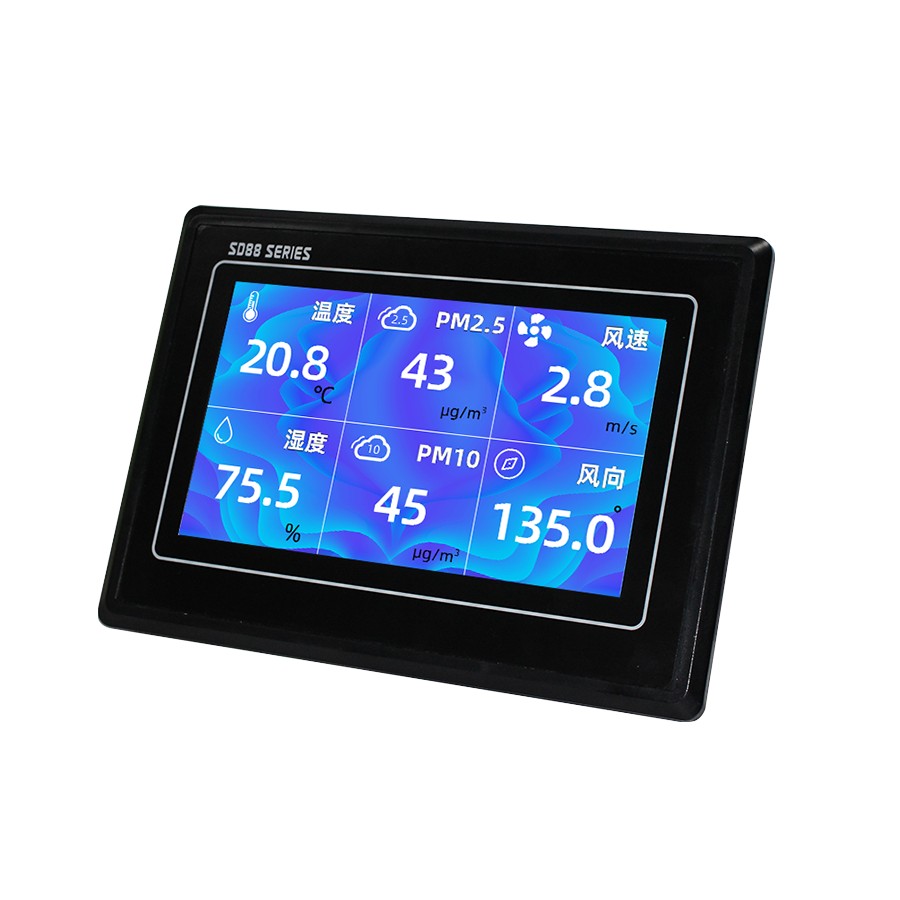 Networked color display for small weather stations