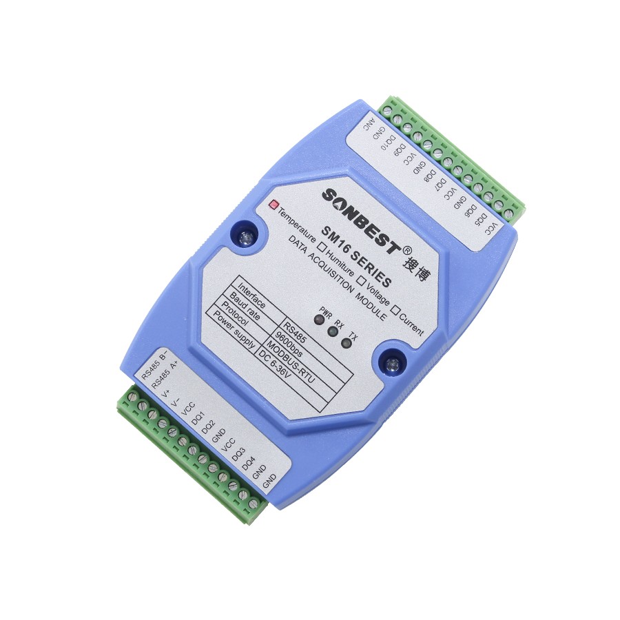 RS485 interface 5-channel temperature and humidity acquisitio