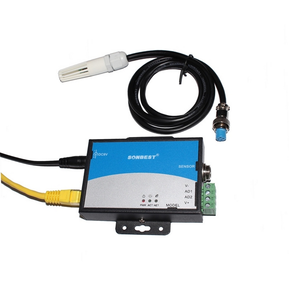 TCP/IP network temperature and humidity sensor