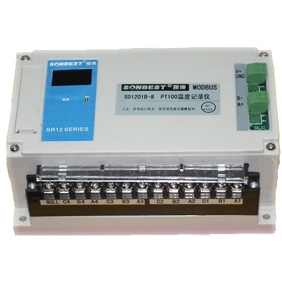 RS485 interface 8-channel PT100 temperature recorder