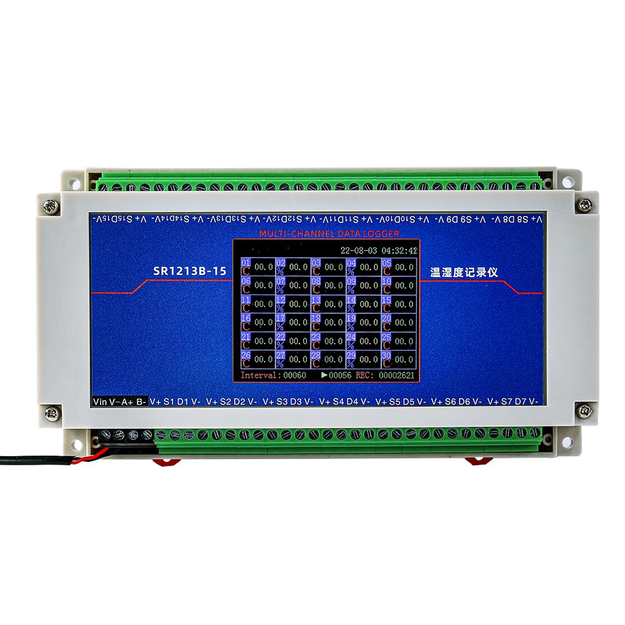 <font color='SR1215B'>15-channel temperature and humidity rec