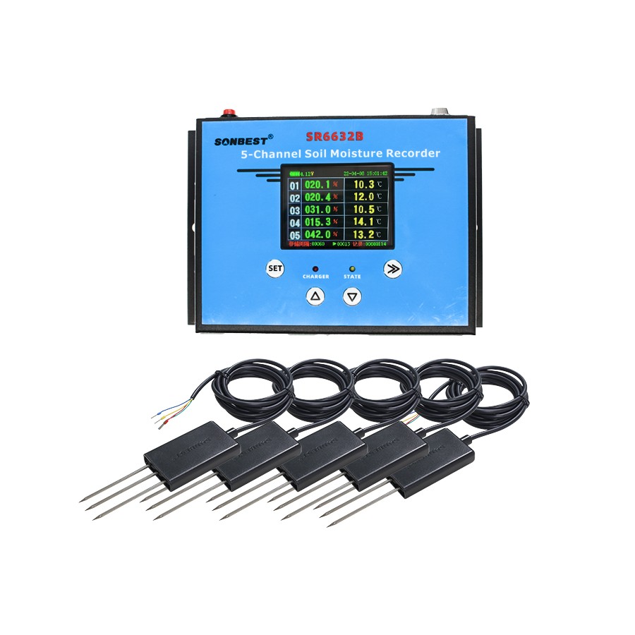 Low power consumption 5 channels Soil temperature and humidit
