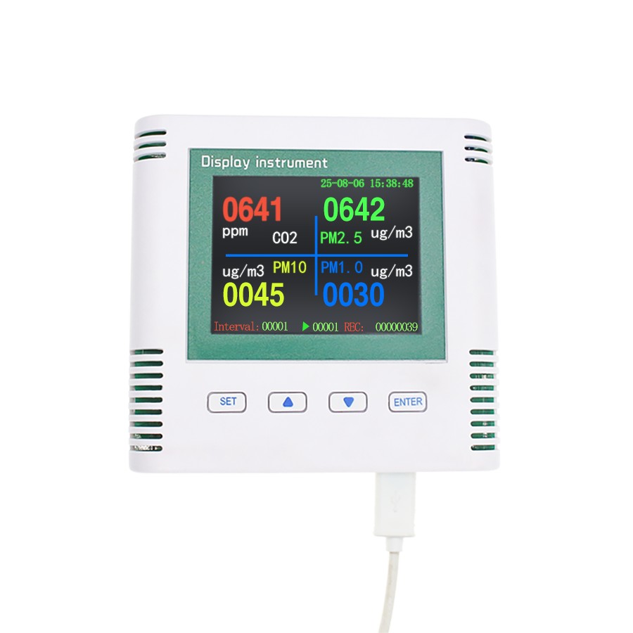 CO2 and Dust Color Screen Environmental Logger