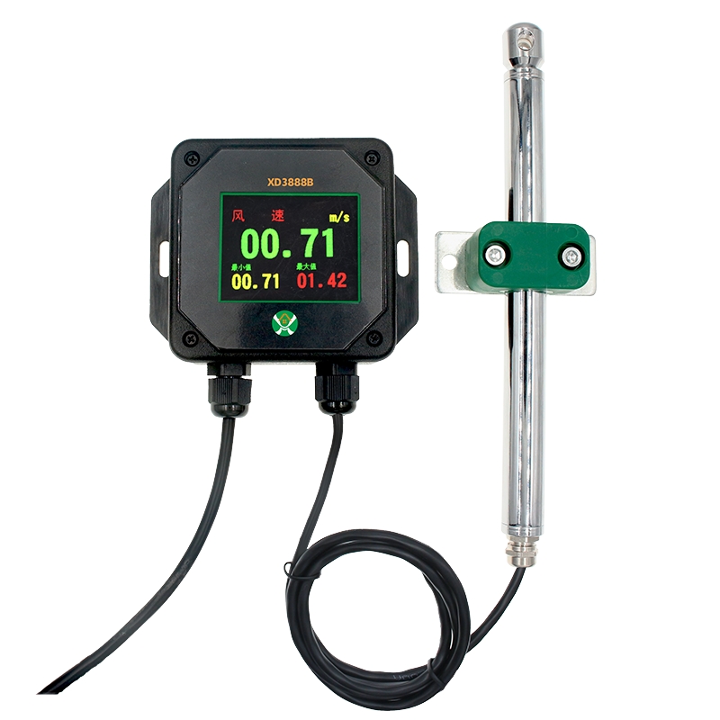Split type color screen pipeline wind speed sensor