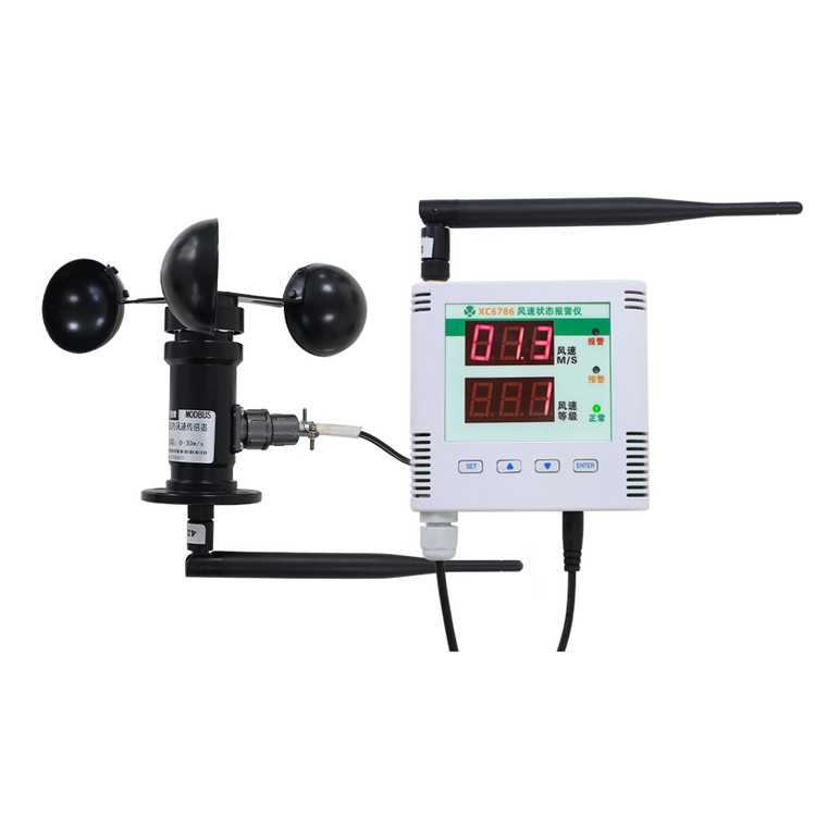LoRa tower crane wireless wind speed alarm
