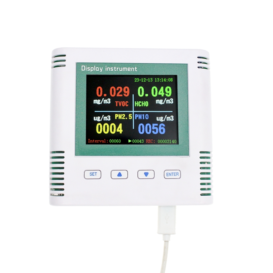 Formaldehyde TVOC and Dust Environmental Quality Recorder
