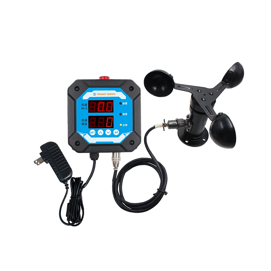 Protective LED-display wind speed alarm instrument