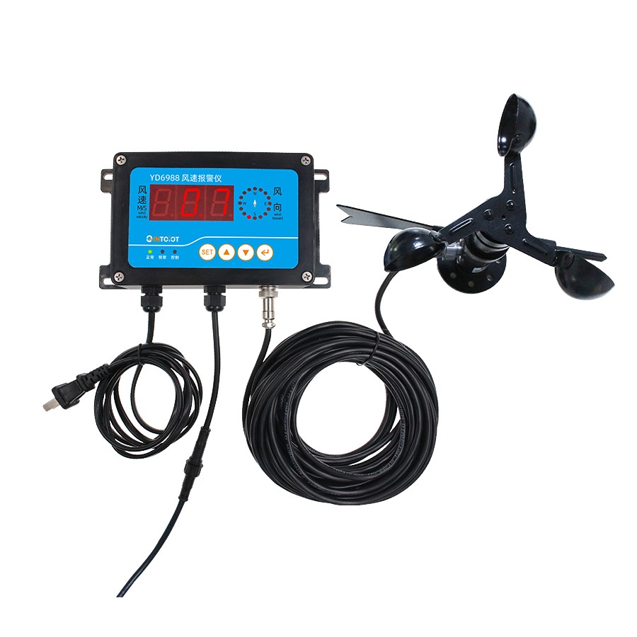 Protective wind speed and direction alarm instrument
