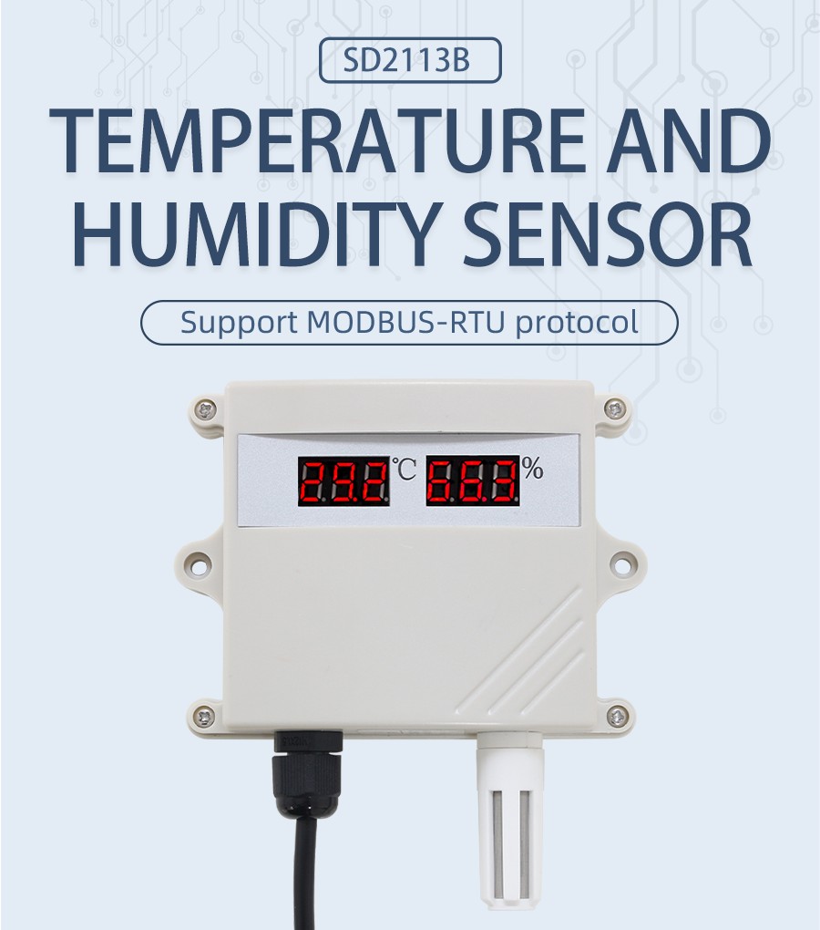 RS485 temperature and humidity data display instrument