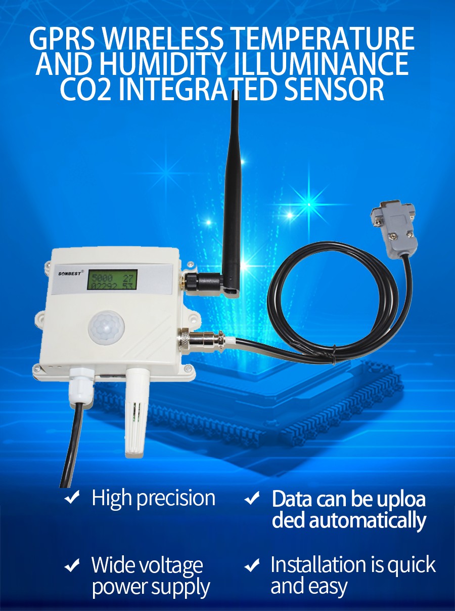 SG2190D  GPRS wireless CO2, illumination, temperature and hu