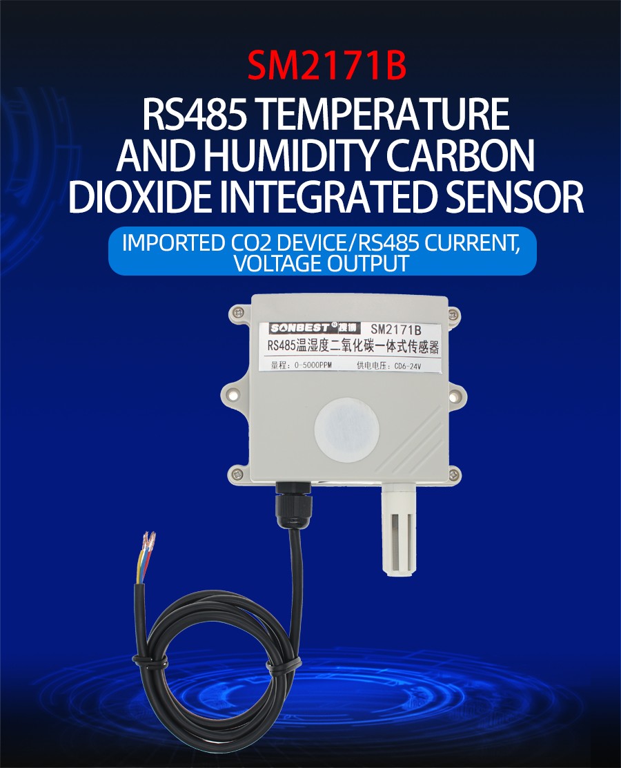 RS485 interface temperture and humiduty and CO2 sensor
