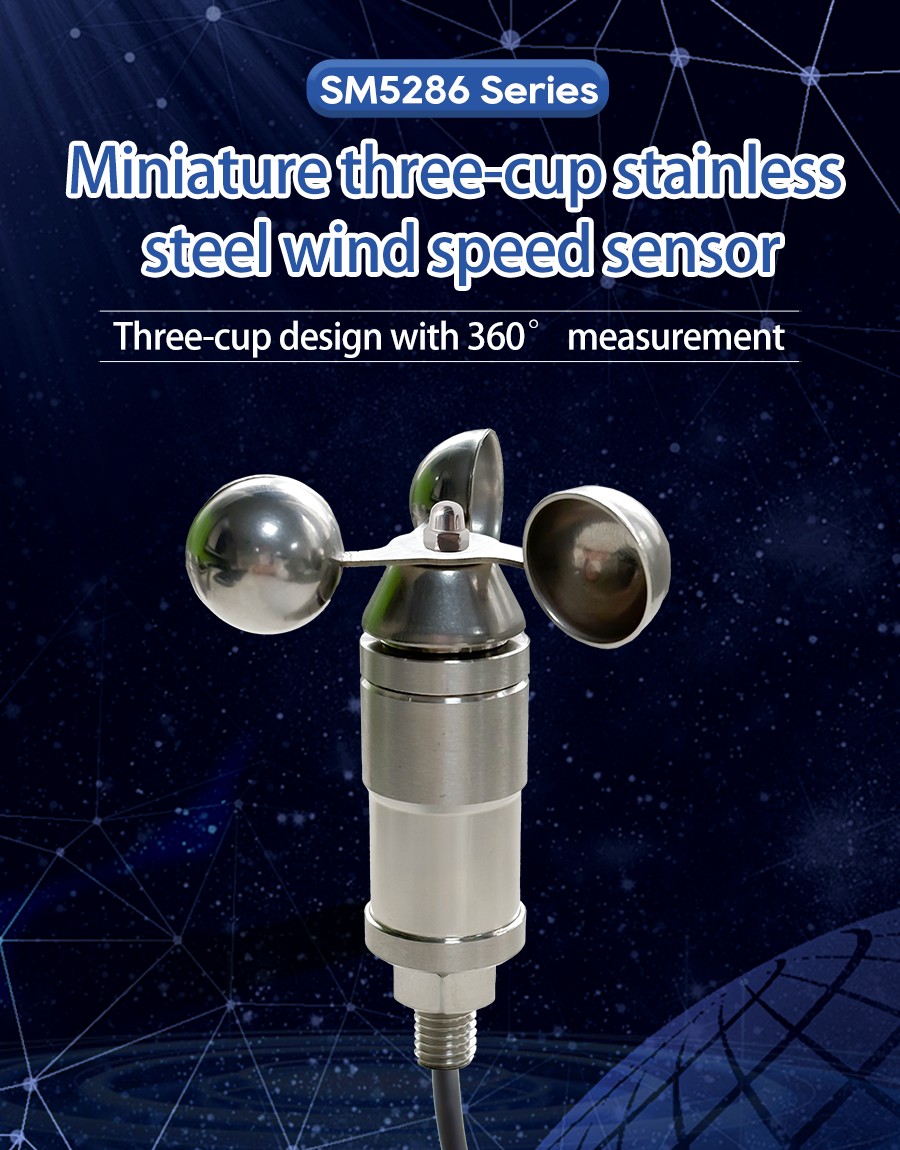 Mini Three-Cup Stainless Steel Wind Speed Sensor Samplebook