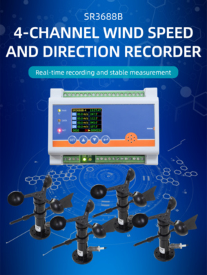 4-channel wind speed and direction recorder