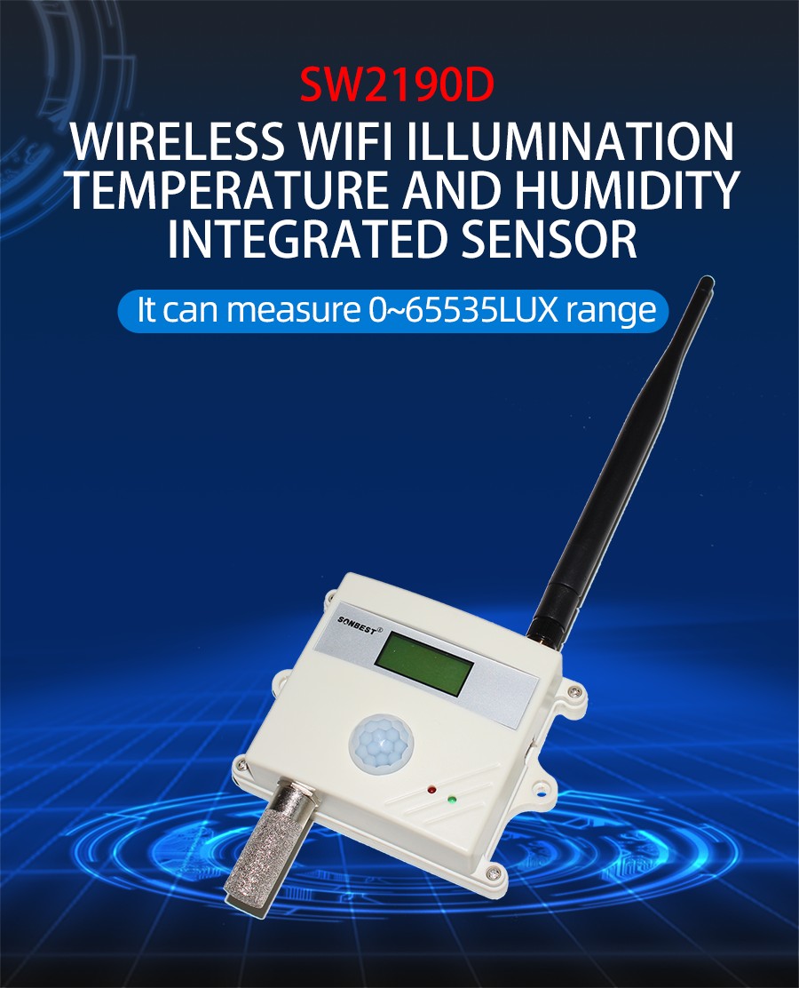 <font color='SW2190D'>Wireless wifi illuminance, temperature 