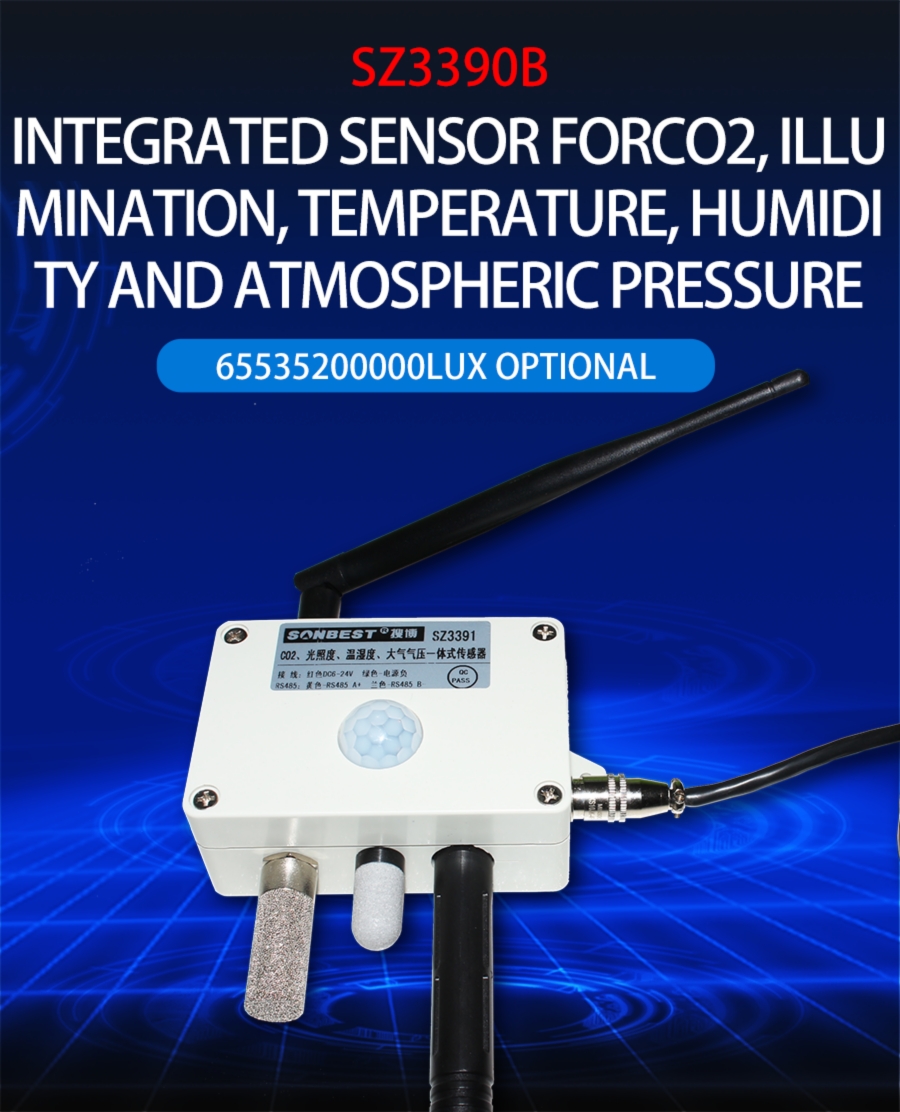 CO2, illuminance, temperature, humidity, atmospheric pressure