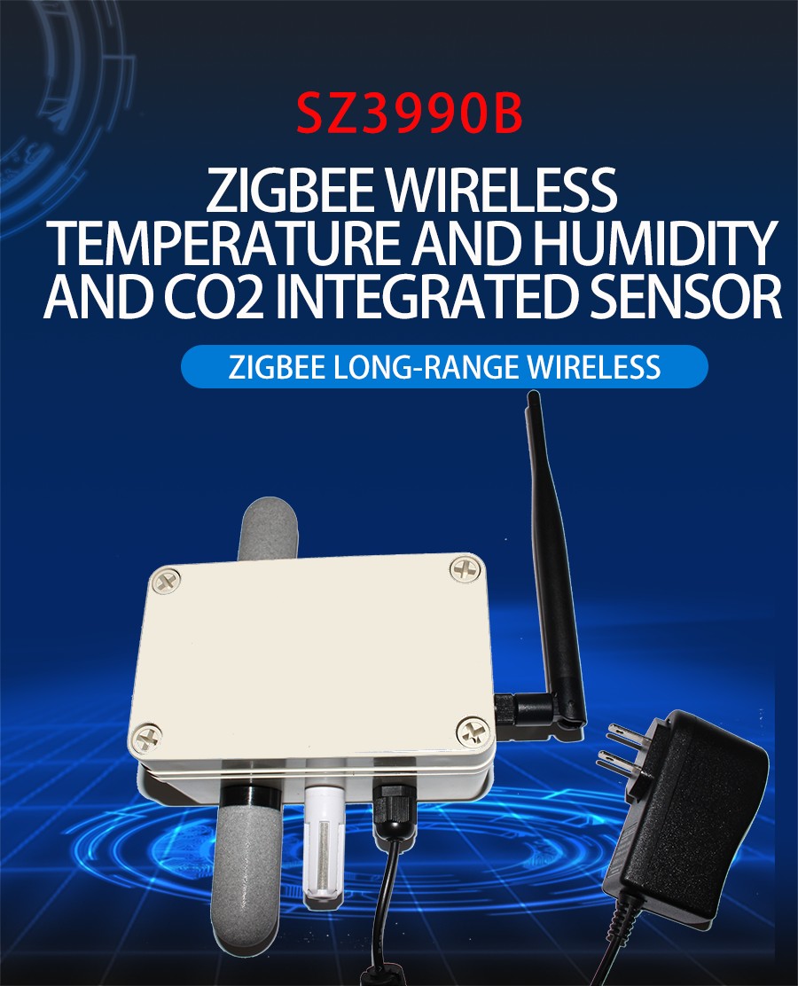 <b>ZIGBEE Wireless Temperature, Humidity, Carbon Dioxide Inte