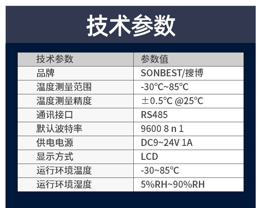 液晶显示DS18B20温度采集仪产品样本