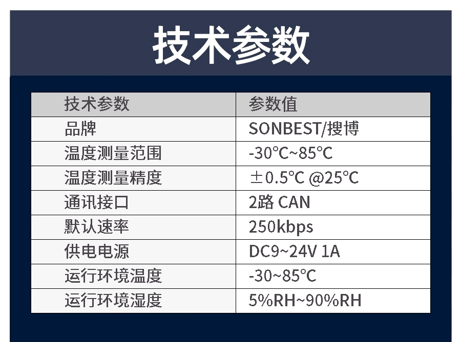 CAN智能温度数据采集模块