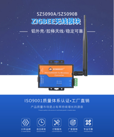 RS485接口工业级ZIGBEE无线采集模块 产品样本
