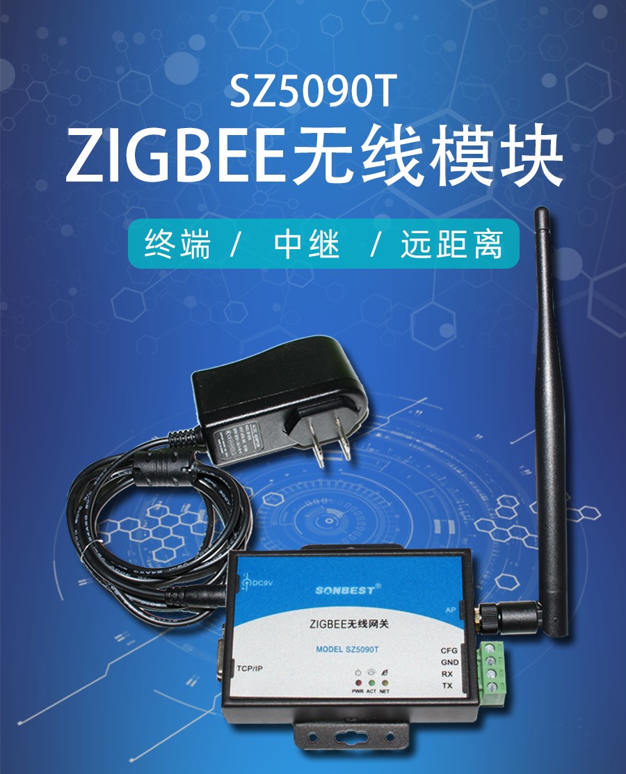 TCP/IP网络接口工业级ZIGBEE无线网关